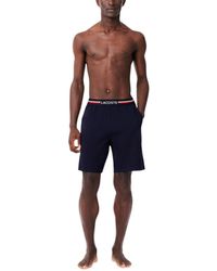 Lacoste - Cotton Stretch Tricolor Waistband Long Boxer Briefs Pajama Pants - Lyst