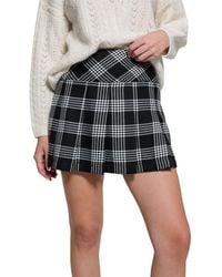 Guess - Reeva Pleated Plaid Skirt - Lyst