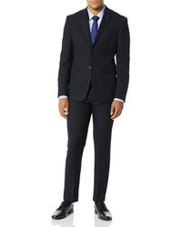 Perry Ellis Mens Two Piece Finished Bottom Slim Fit Suit Perry Ellis Mens Two Piece Finished Bottom Slim Fit Suit