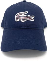 Lacoste Mens Tattersall Big Croc Cap