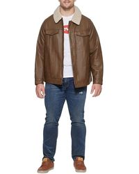 Black Buffalo Leather Trucker Jacket 