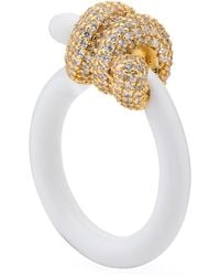 Kate Spade - Ropes & Knots Pave Ring - Lyst