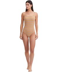Gottex - Standard Texture Classic Tank With Low Back One Piece Swimsuit - Lyst