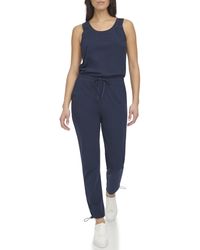 Andrew Marc - Sport Sleeveless Stretch Fit Sporty Knit Jumpsuit - Lyst
