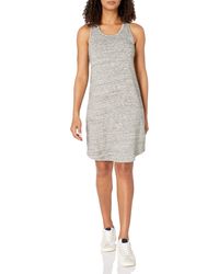 Core 10 Supersoft French Terry Relaxed-fit Mesh Trim Racerback Yoga Dress - Gray