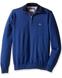 lacoste quarter zip jumper