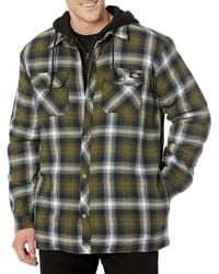 Dickies - Big & Tall Fleece Hooded Flannel Shirt Jacket With Hydroshield - Lyst