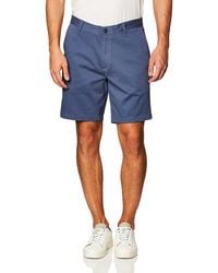Nautica Mens Classic Fit Flat Front Stretch Solid Chino Deck Short