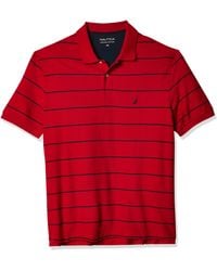 Nautica - Big And Tall Classic Short Sleeve Striped Polo Shirt - Lyst