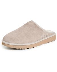 UGG - Classic Slip On shaggy Suede Slippers - Lyst