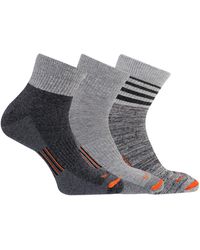 Merrell - Merino Wool Work Quarter Socks 3-pair Multicolor Lg-xl - Lyst