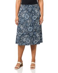 Kasper - Plus Size Printed Ity Midi Flared Skirt - Lyst
