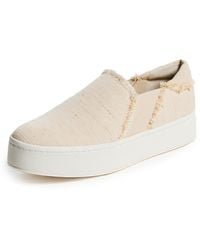 Vince - S Warren Platform Slip-on Sneaker Moonlight Beige Fabric 6.5 M - Lyst