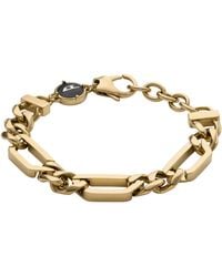 DIESEL - Gold-tone Stainless Steel Chain Bracelet - Lyst