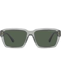 Emporio Armani - Ea4186f Low Bridge Fit Rectangular Sunglasses - Lyst
