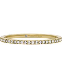 Fossil - All Stacked Up Gold-tone Stainless Steel Band Ring - Lyst