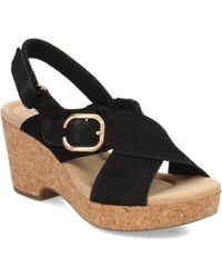 Clarks - Giselle Dove Wedge Sandal - Lyst