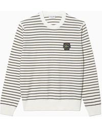 Lacoste - Long Sleeve Classic Fit Stripe Sweater - Lyst