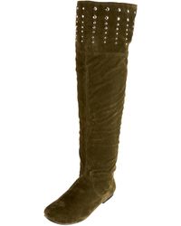 N.y.l.a. - Leontine Boot,olive Suede,7 M Us - Lyst
