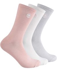 Timberland - 3-pack Ribbed Supersoft Crew Socks - Lyst