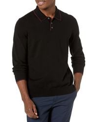 PAIGE - Dobson Long Sleeve Sweater Polo - Lyst