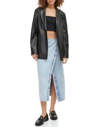 Levi's - Faux Leather Single Breasted Blazer - Lyst
