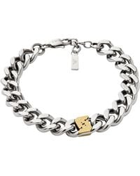 Emporio Armani - Two-tone Stainless Steel Chain Bracelet - Lyst