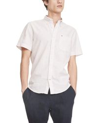 Tommy Hilfiger - Short Sleeve Printed Button-down Shirt In Custom Fit - Lyst