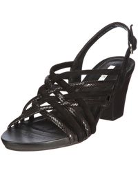 Geox - Donna New Taormina 3 Slingback Sandal,black,38 Eu/8 M Us - Lyst