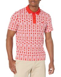 Lacoste - Contemporary Collection's Short Sleeve Regular Fit Graphic Print Polo Shirt - Lyst