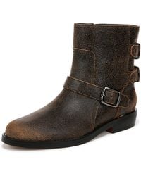 Franco Sarto - S Prina Ankle Boot Black Distressed Leather 10 M - Lyst