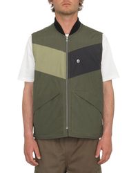 Volcom - Prysmer Quilted Lined Zip Vest - Lyst