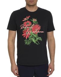 Robert Graham - Floral Script Short Sleeve Knit Crewneck Graphic T-shirt - Lyst
