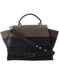 Zac Posen - Eartha Soft Handle Panneled Top Handle Bag,black/midnight,one Size - Lyst