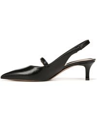 Franco Sarto - S Khloe Pointed Toe Slingback Kitten Heel Black Leather 11 M - Lyst