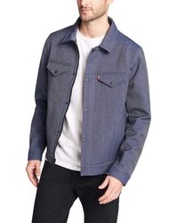 levi's men's soft shell hooded trucker jacket with sherpa fleece lining