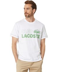 Lacoste - 's Vintage Print Organic Cotton T-shirt - Lyst