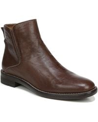 Franco Sarto - S Marcus Flat Ankle Bootie Dark Brown Leather 12 W - Lyst