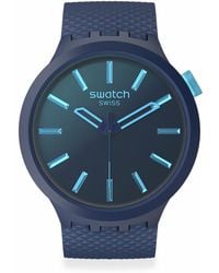 Swatch - Casual Blue Watch Bio-sourced Material Quartz Indigo Glow - Lyst