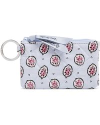 Vera Bradley - Cotton Deluxe Zip Id Case Wallet With Rfid Protection - Lyst