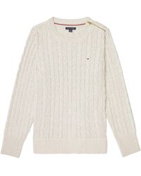 Tommy Hilfiger - Adaptive Metallic Thread Popover Sweater With Velcro Closure - Lyst