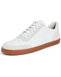 Vince - S Noel Rubber Bottom Lace Up Sneaker Horchata White Suede Leather 11 M - Lyst