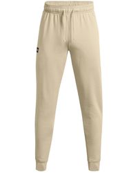 Under Armour S Rival Fleece Joggers, in Natural for Men | Lyst
