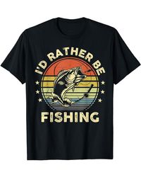 Caterpillar - Funny Fishing-shirt Id Rather Be Fishing Funny Bass Fish Dad T-shirt - Lyst