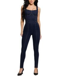 Guess - S Sleeveless Carla Denim Jumpsuit - Lyst