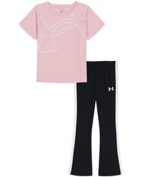 Under Armour - Ua Big Logo Short Sleeve & Yoga Pants Set - Lyst