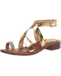 Franco Sarto - S Ina Strappy Sandal Gold Metallic 11 M - Lyst