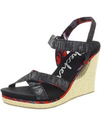 Skechers - Cali Loveshine-crazy Style Wedge Sandal,black,6 M Us - Lyst