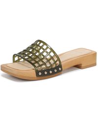 Vince - S Barbara Jelly Slide Sandal Chive Green 5 M - Lyst