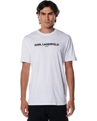 Karl Lagerfeld - Paris Mens Logo Short Sleeve Crew Neck T-shirt T Shirt - Lyst